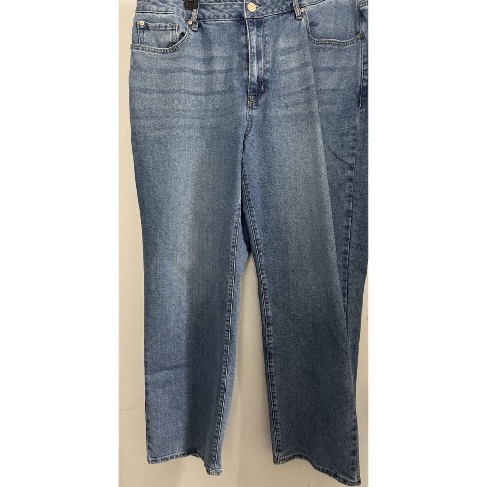 Seven7 Women's Loose Straight Jean Size 16 Medium Wash